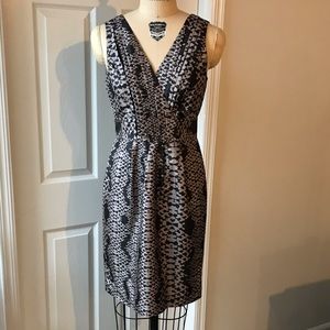 Banana Republic Python Print Silk Dress